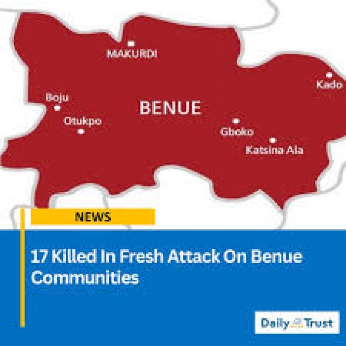 Gunmen kill 17 in fresh attacks on Benue communities