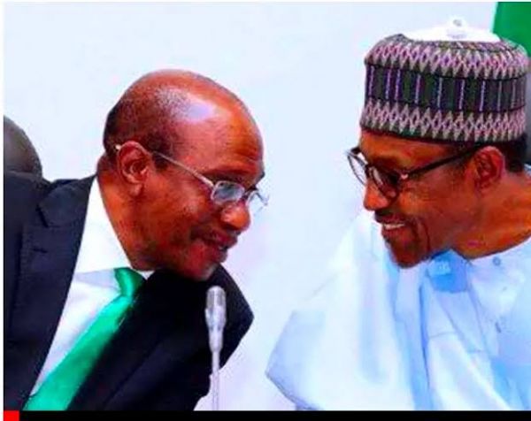Buhari ‘warmly’ welcomes Emefiele as CBN gov visits Aso Rock twice in one day